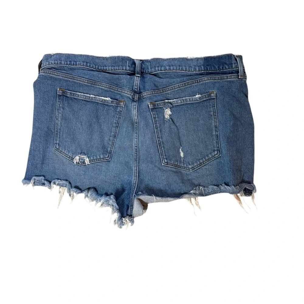 Abercrombie & Fitch Plus size Mom Shorts W 35 Distressed Cutoff Denim